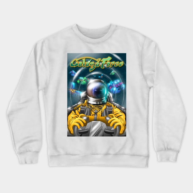 Galaga Force Crewneck Sweatshirt by Pigeon585